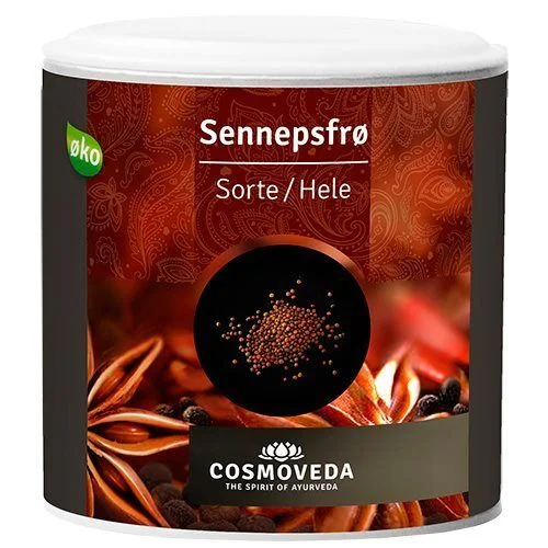 Cosmoveda Sorte sennepsfrø hele Ø - 130 gram v:4024915