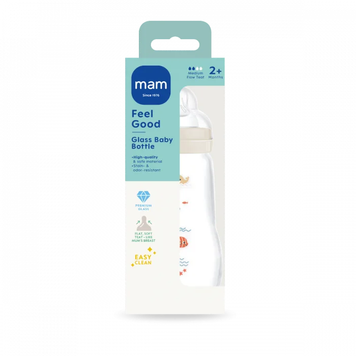 MAM Feel Good tåteflaske Neutral 260 ml v:7303008 MAM Feel Good tåteflaske Neutral 260 ml v:7303008
