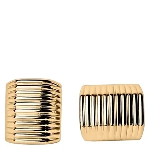 Muli Collection Ribbed Earrings Gold v:9739160 Muli Collection Ribbed Earrings Gold v:9739160