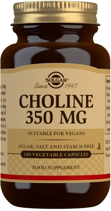 Solgar Choline 350 mg Vegetable Capsules 100 stk v:6660305 Solgar Choline 350 mg Vegetable Capsules 100 stk v:6660305