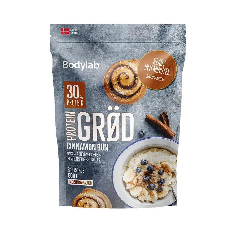 Bodylab Protein Grøt Cinnamon Bun – 600 g v:2249909