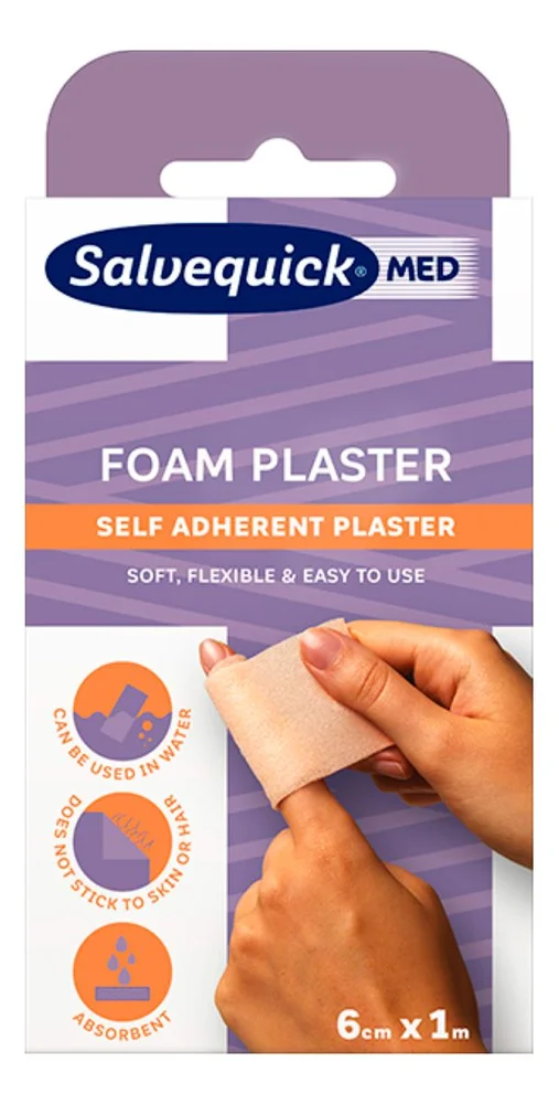 Salvequick MED Universal Foam Plaster - 1 m. v:8975146