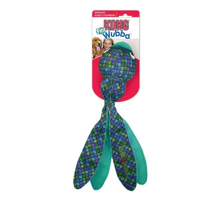 KONG Wubba Finz Hundeleke Blå L v:8094362
