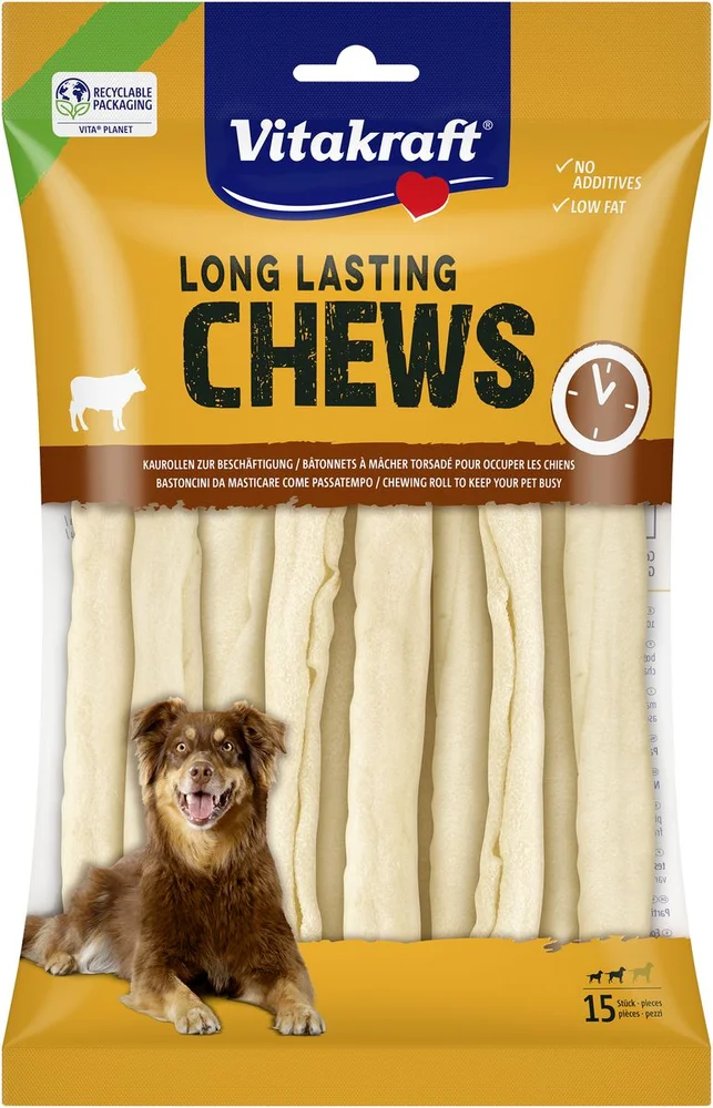 Vitakraft LONG LASTING CHEWS Tyggerulle – 16 cm – 15 stk. v:8876027