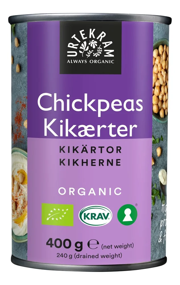 Urtekram Chickpeas Kikerter Ø – 400 g v:8810717 Urtekram Chickpeas Kikerter Ø – 400 g v:8810717