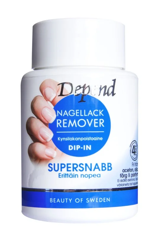 Depend Dip-in Nagellackreomver Supersnabb 75 ml v:8600537 Depend Dip-in Nagellackreomver Supersnabb 75 ml v:8600537