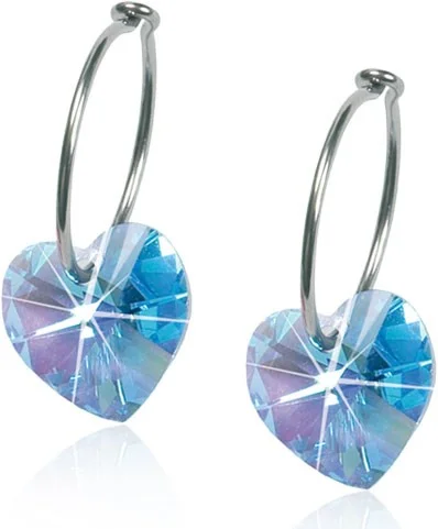 Blomdahl Natural Titanium Heart Sleeper 14mm Aquamarine v:5750813