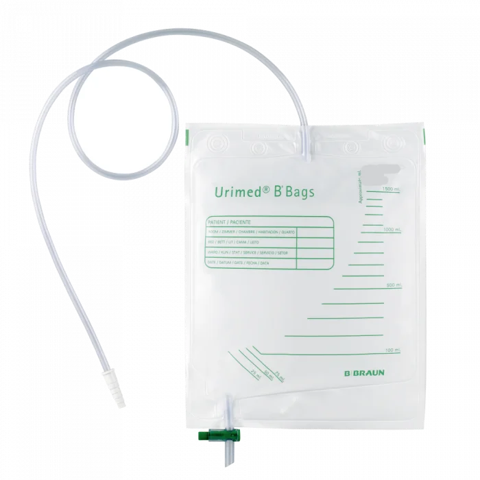 B. Braun Urimed urinpose m/kran 90 cm slange 1,5 liter usteril 200 stk v:2216063 B. Braun Urimed urinpose m/kran 90 cm slange 1,5 liter usteril 200 stk v:2216063