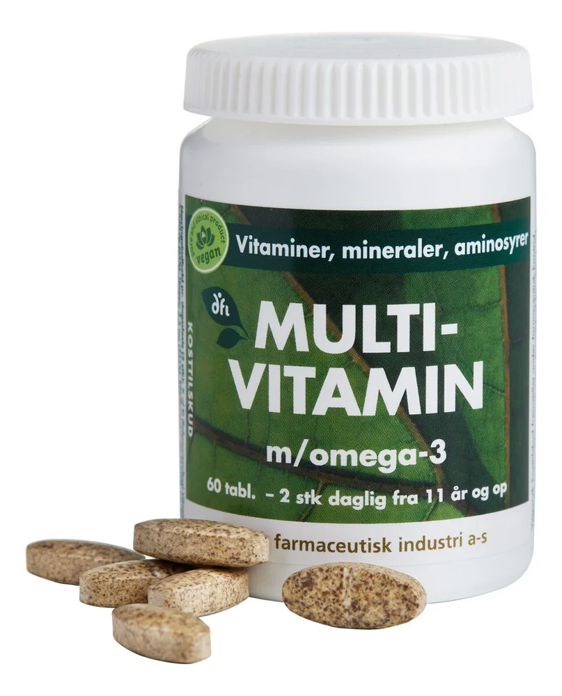 DFI Multivitamin m/omega-3 – 60 tabletter v:7110141 DFI Multivitamin m/omega-3 – 60 tabletter v:7110141
