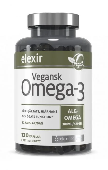 Elexir Pharma Vegansk Omega-3 kapsler 120 stk v:6242468