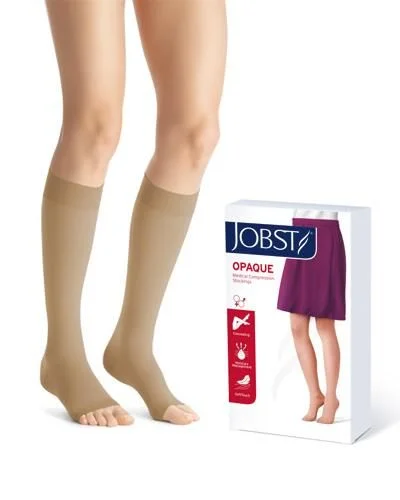 Jobst Opaque K2 Knestrømpe uten tå Natur L 1par v:6790451