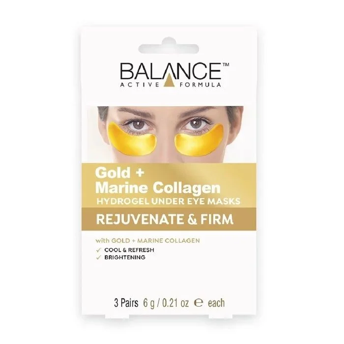 Balance Active Formula Gold + Marine Collagen Hydrogel Under Eye Masks 3 x 6 G v:6231006