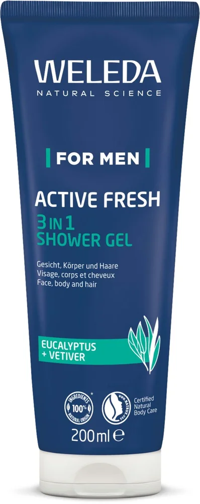 Weleda For Men Active Fresh 3in1 Shower Gel 200 ml v:9558194 Weleda For Men Active Fresh 3in1 Shower Gel 200 ml v:9558194