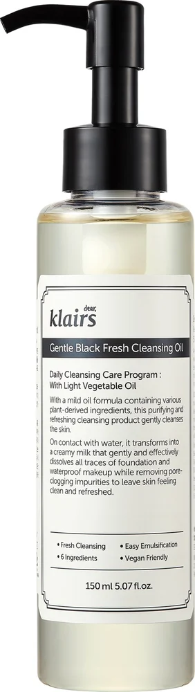 Klairs Gentle Black Gentle Black Fresh Cleansing Oil 150 ml v:8676197 Klairs Gentle Black Gentle Black Fresh Cleansing Oil 150 ml v:8676197