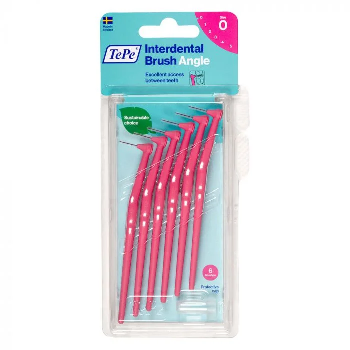 Tepe Angle mellomromsbørste 0,4 mm rosa 6 stk v:6516614 Tepe Angle mellomromsbørste 0,4 mm rosa 6 stk v:6516614