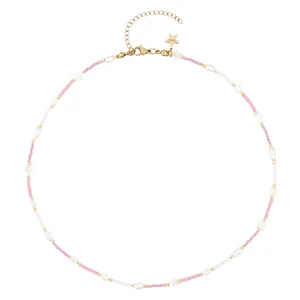 DARK Glass Bead Bracelet Mop Star & Pearls Light Rose v:4067160 DARK Glass Bead Bracelet Mop Star & Pearls Light Rose v:4067160